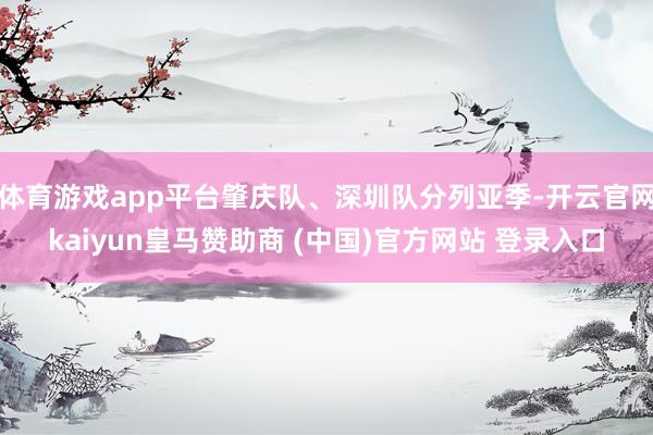 体育游戏app平台肇庆队、深圳队分列亚季-开云官网kaiyun皇马赞助商 (中国)官方网站 登录入口